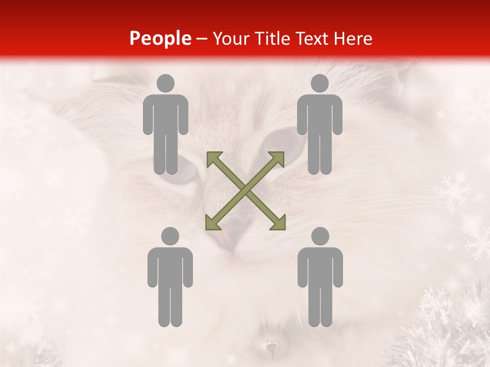 Santa Cat Cute PowerPoint Template