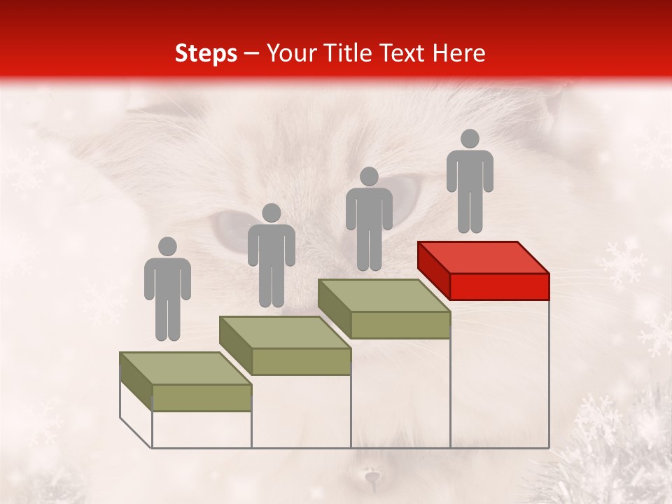 Santa Cat Cute PowerPoint Template