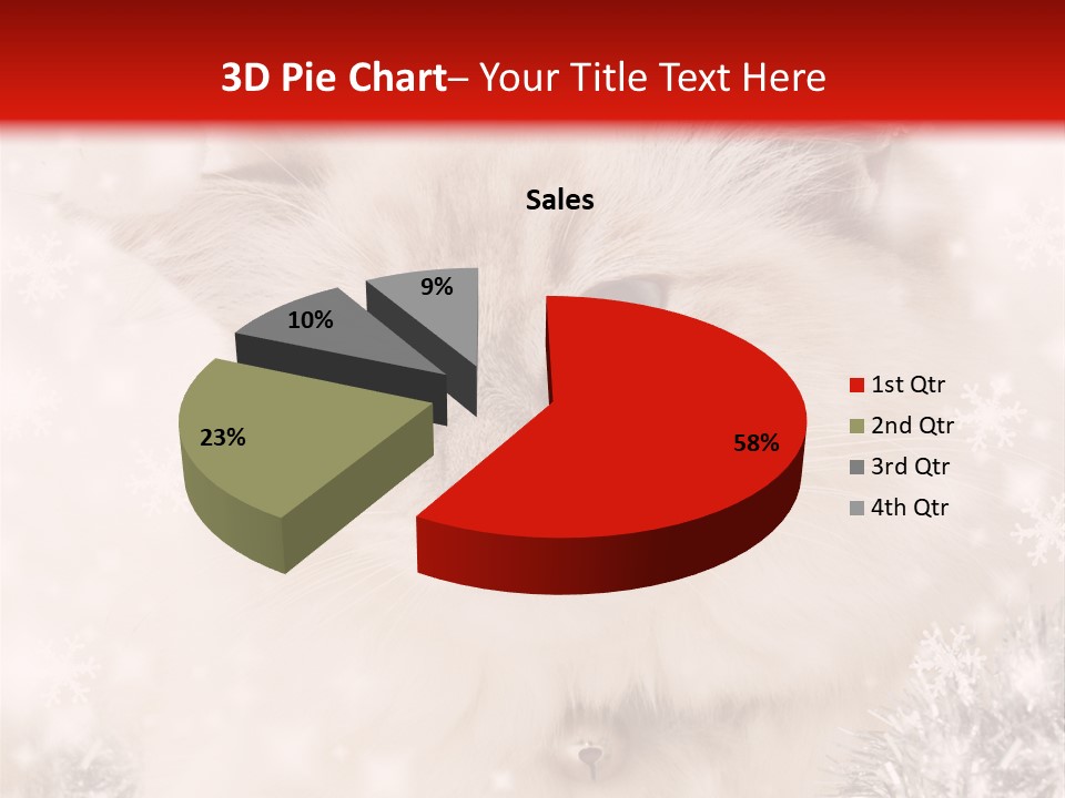 Santa Cat Cute PowerPoint Template