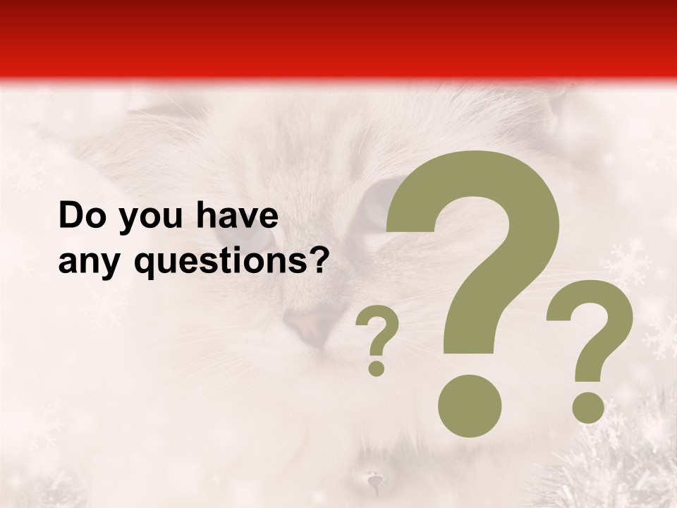 Santa Cat Cute PowerPoint Template
