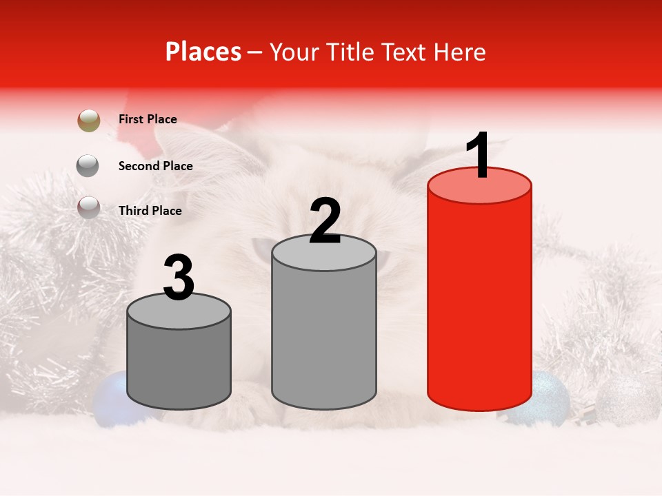 Red Tinsel Pussy PowerPoint Template