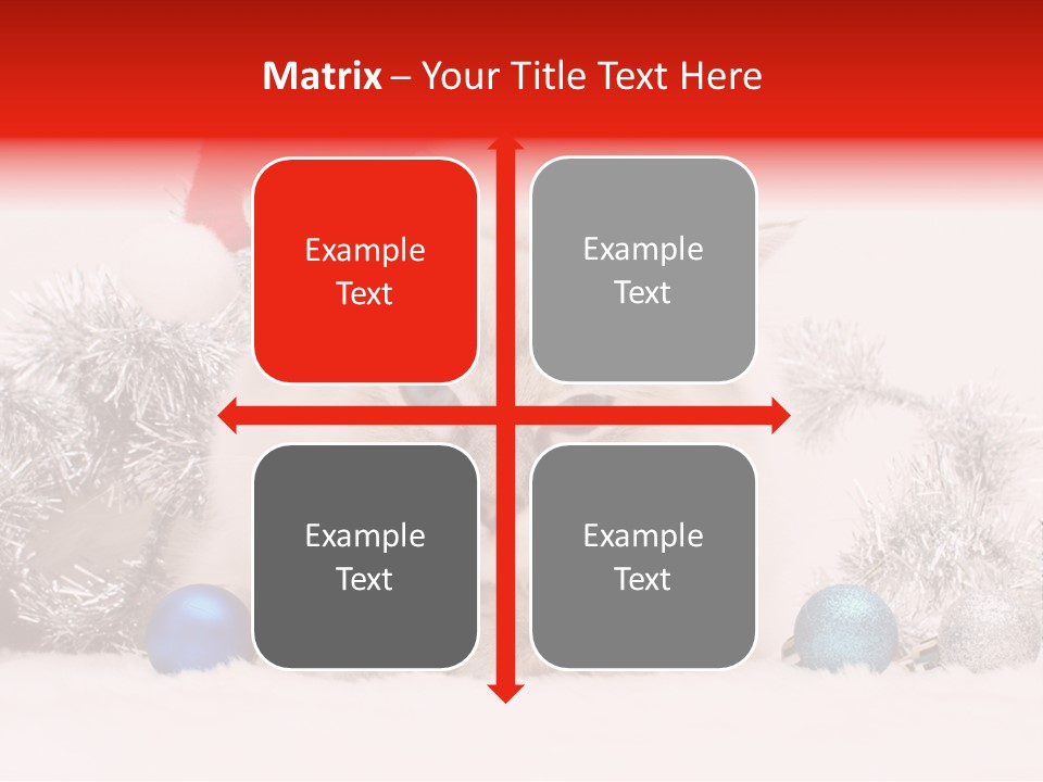 Red Tinsel Pussy PowerPoint Template