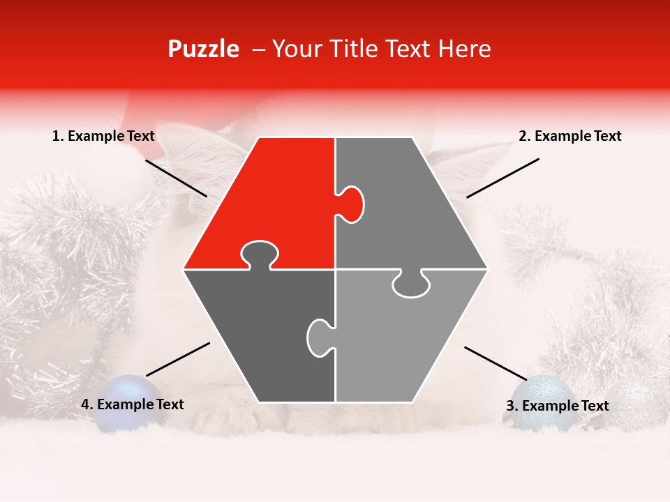 Red Tinsel Pussy PowerPoint Template