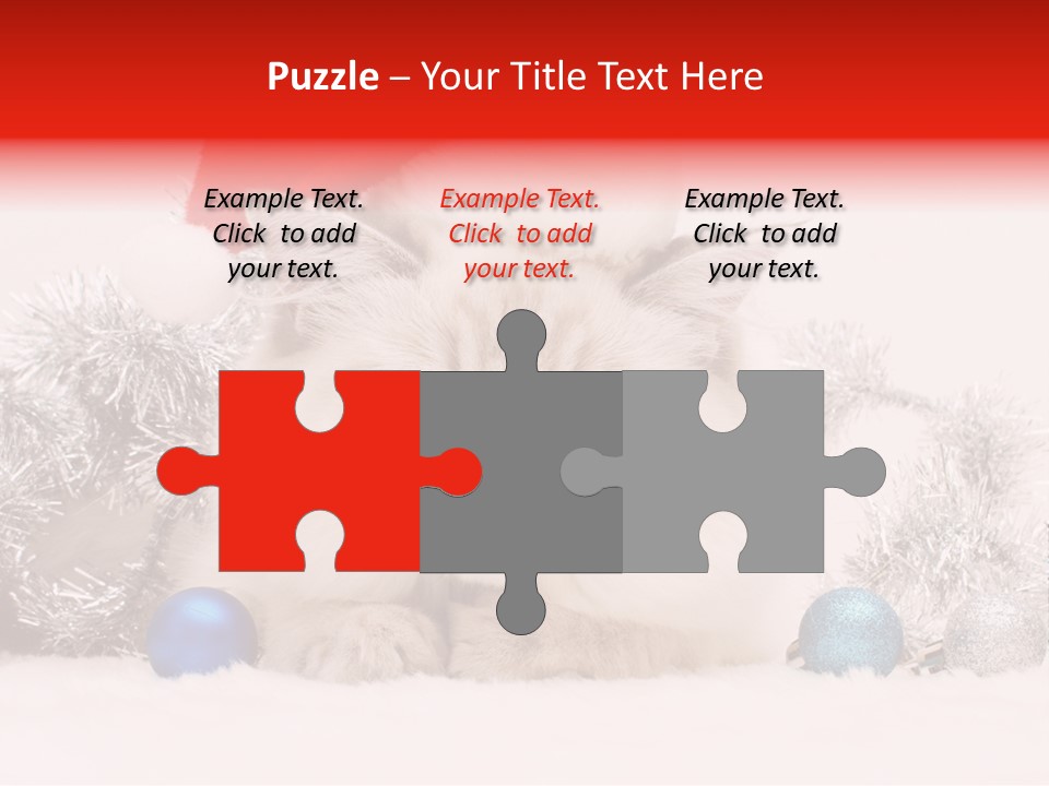 Red Tinsel Pussy PowerPoint Template