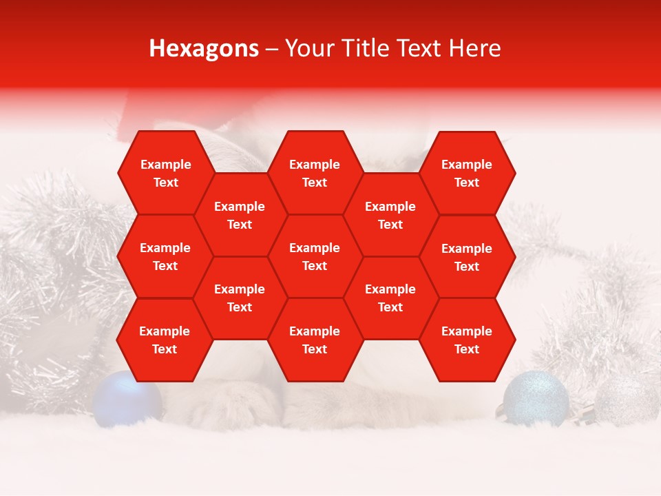 Red Tinsel Pussy PowerPoint Template