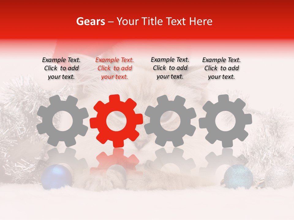 Red Tinsel Pussy PowerPoint Template