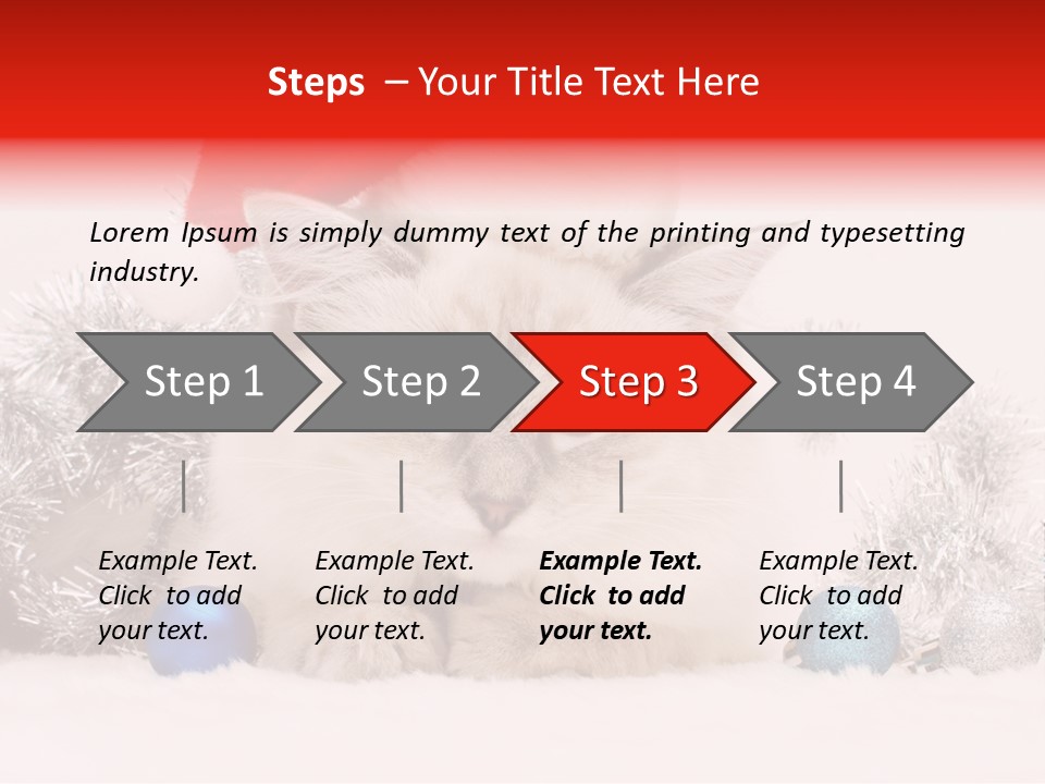 Red Tinsel Pussy PowerPoint Template