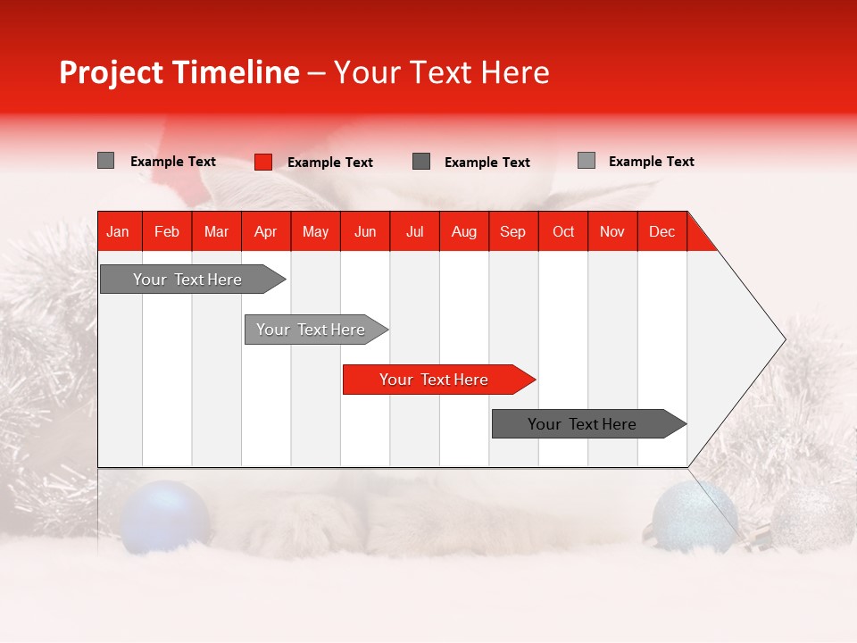 Red Tinsel Pussy PowerPoint Template