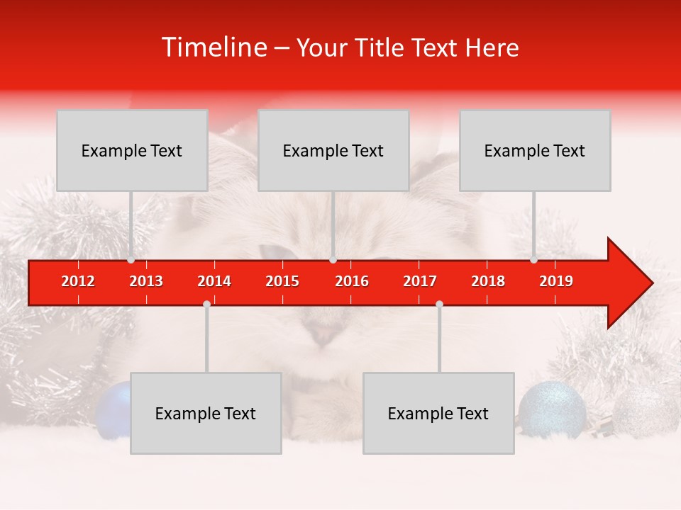 Red Tinsel Pussy PowerPoint Template