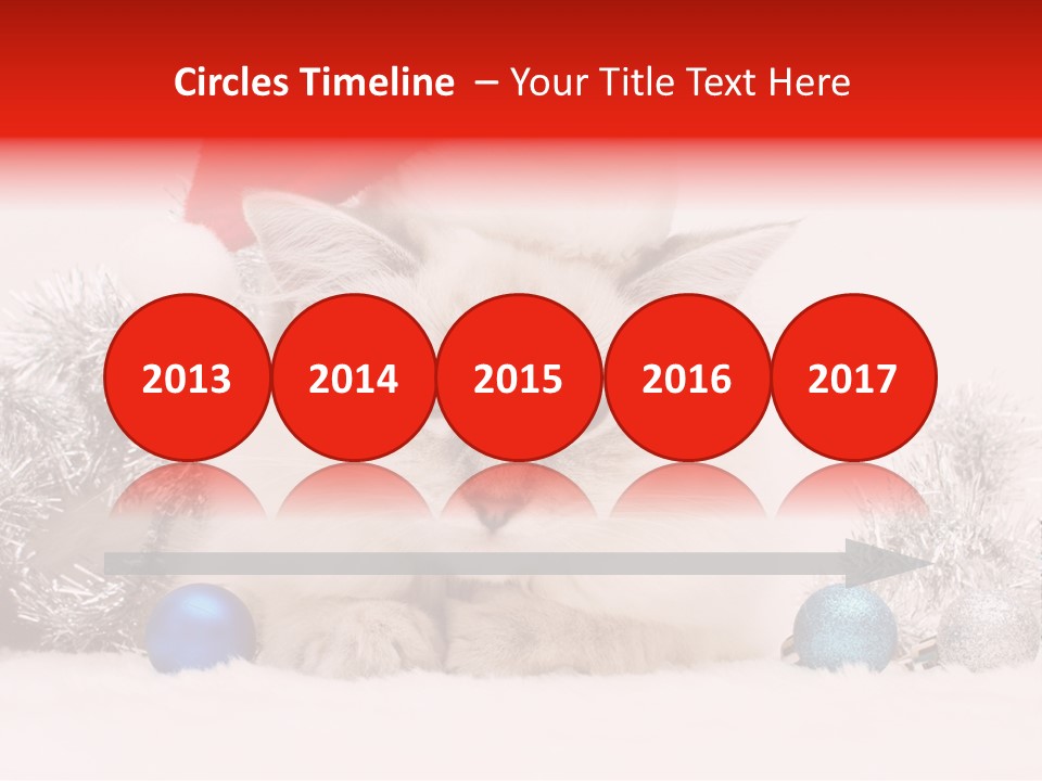 Red Tinsel Pussy PowerPoint Template