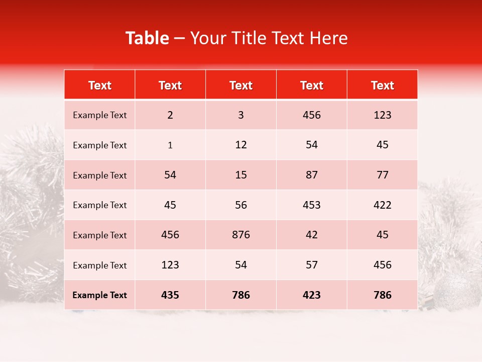 Red Tinsel Pussy PowerPoint Template