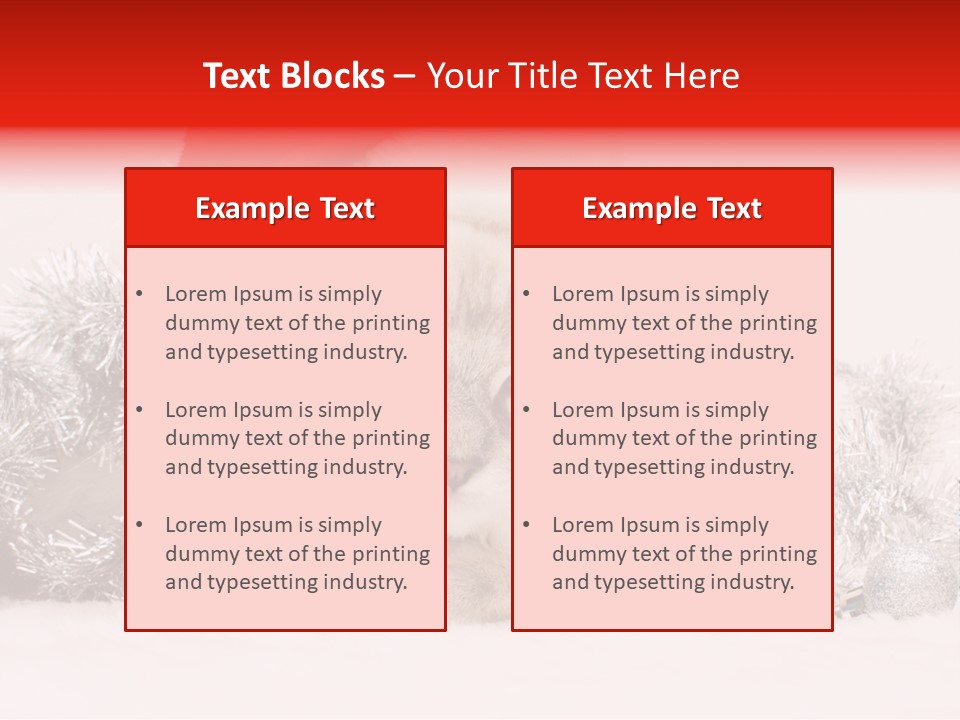 Red Tinsel Pussy PowerPoint Template