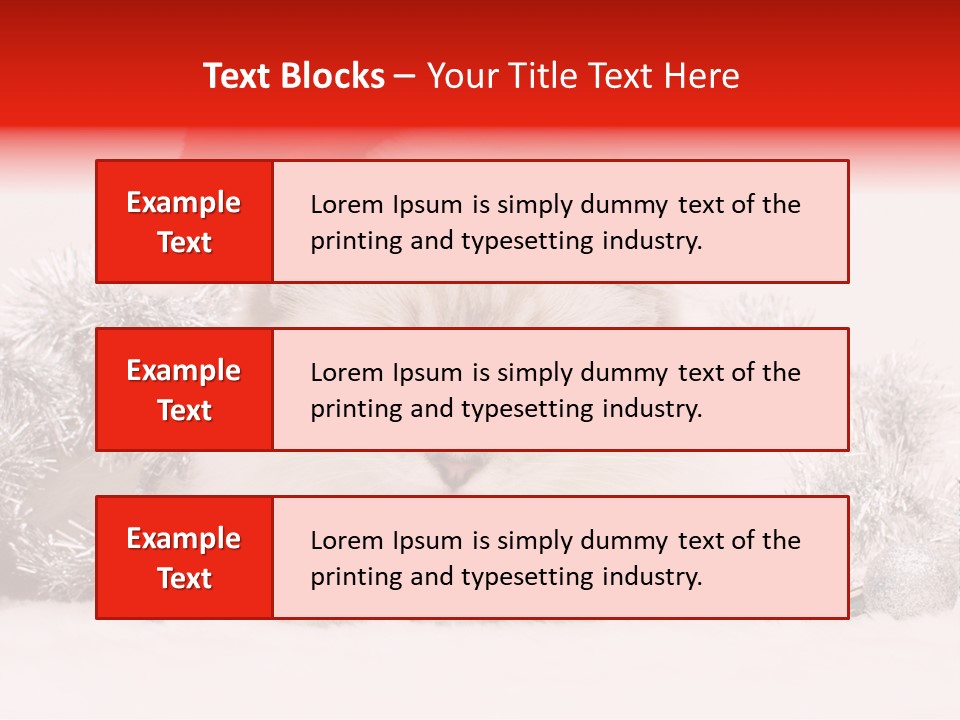 Red Tinsel Pussy PowerPoint Template