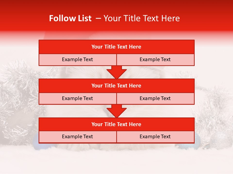 Red Tinsel Pussy PowerPoint Template