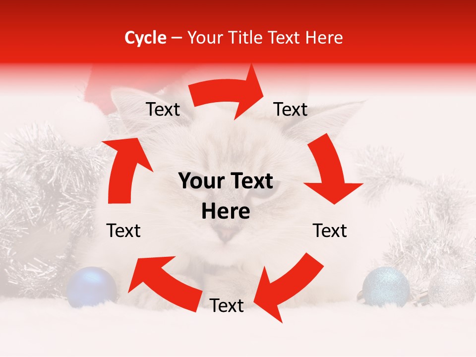 Red Tinsel Pussy PowerPoint Template