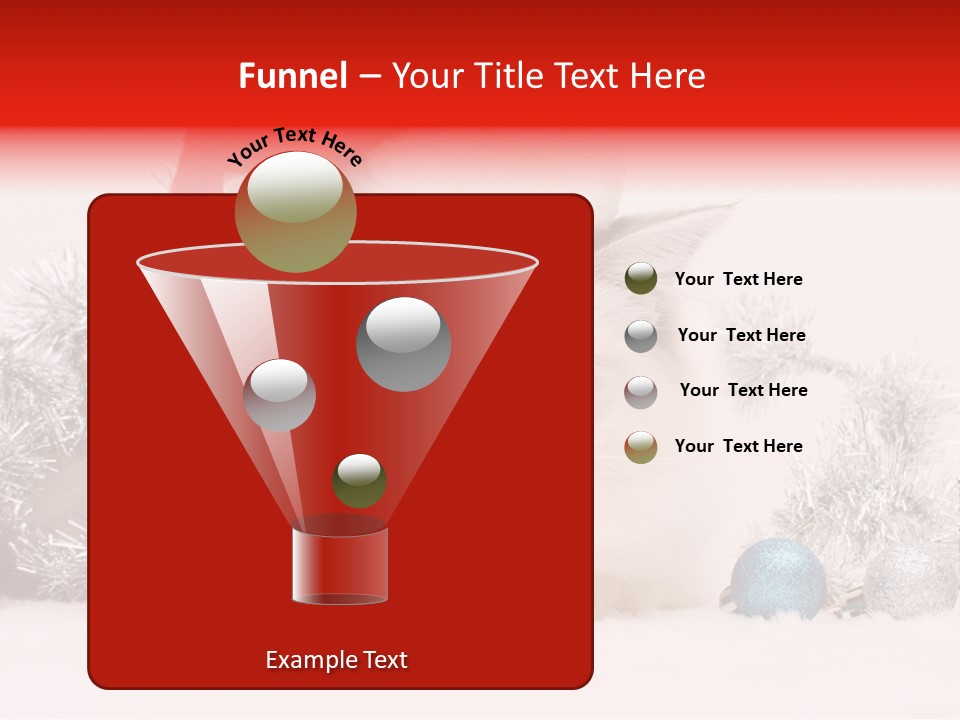 Red Tinsel Pussy PowerPoint Template