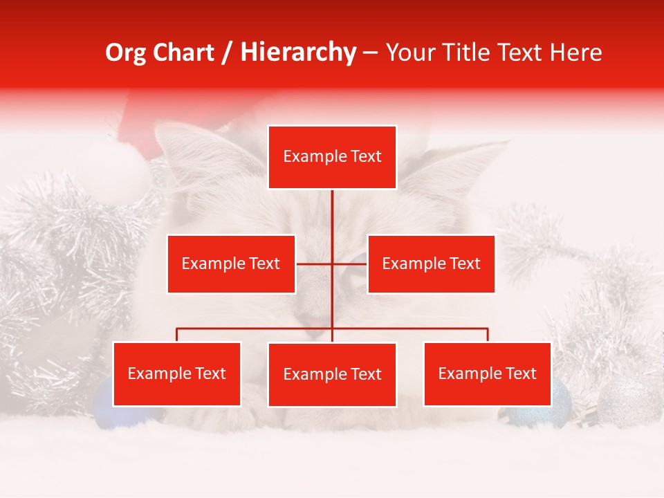 Red Tinsel Pussy PowerPoint Template