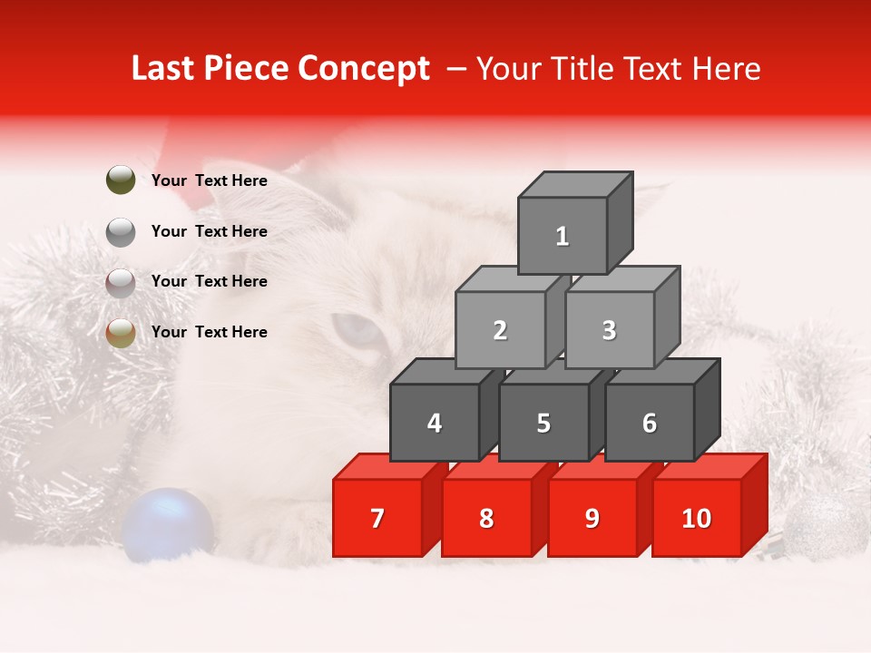 Red Tinsel Pussy PowerPoint Template