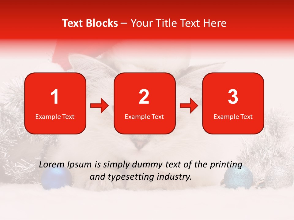 Red Tinsel Pussy PowerPoint Template