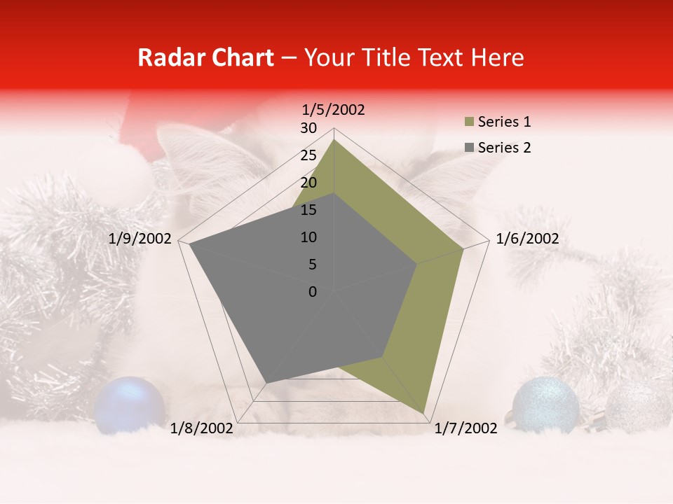 Red Tinsel Pussy PowerPoint Template