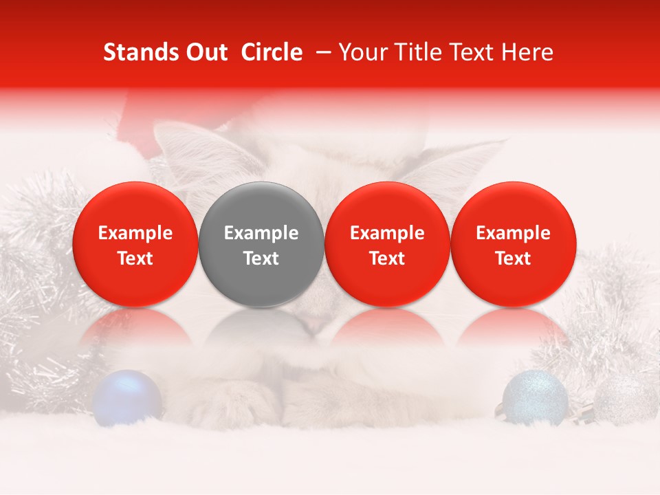 Red Tinsel Pussy PowerPoint Template