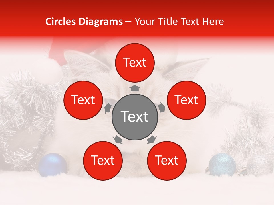 Red Tinsel Pussy PowerPoint Template