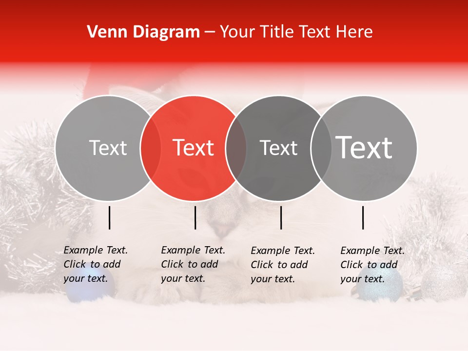 Red Tinsel Pussy PowerPoint Template