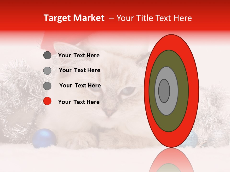 Red Tinsel Pussy PowerPoint Template