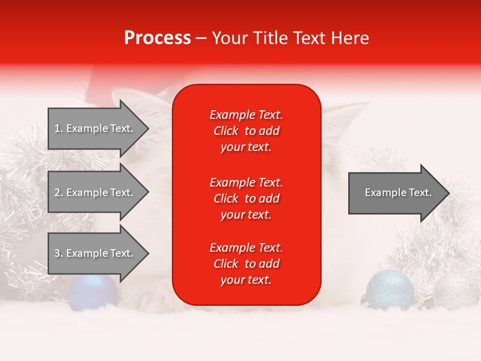 Red Tinsel Pussy PowerPoint Template