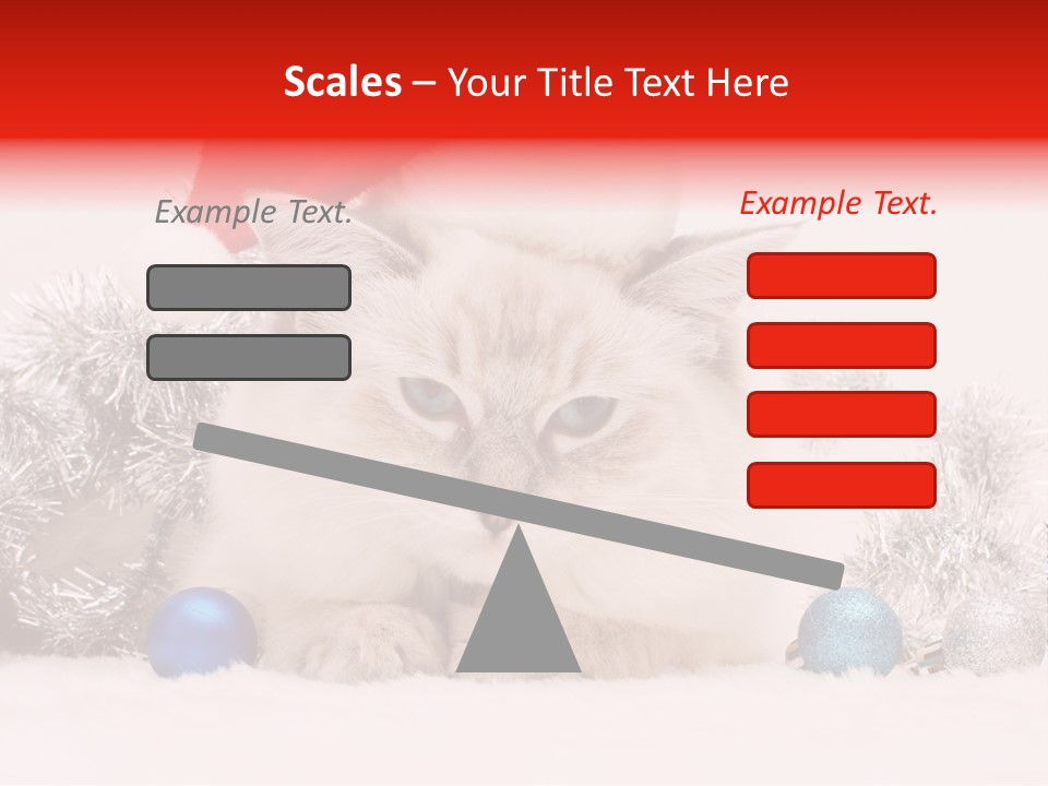 Red Tinsel Pussy PowerPoint Template