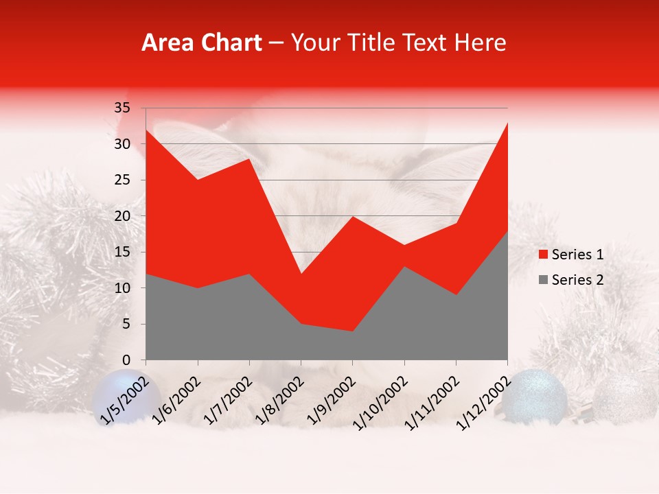 Red Tinsel Pussy PowerPoint Template