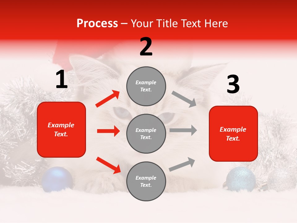 Red Tinsel Pussy PowerPoint Template