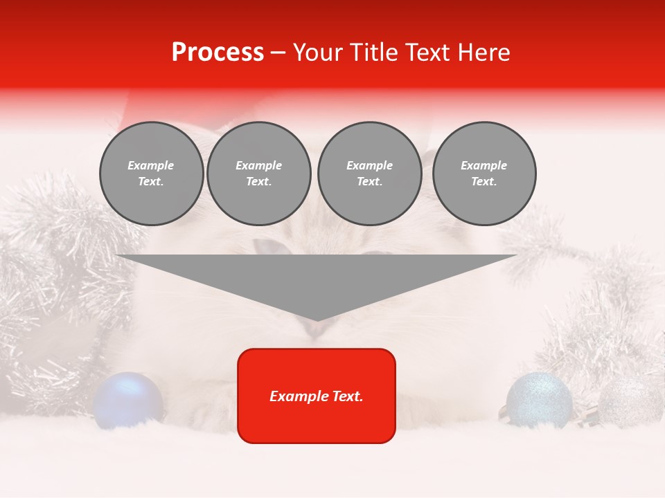 Red Tinsel Pussy PowerPoint Template