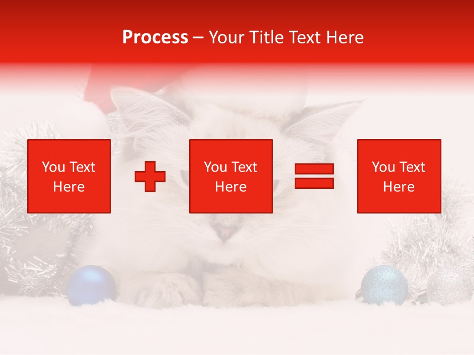 Red Tinsel Pussy PowerPoint Template