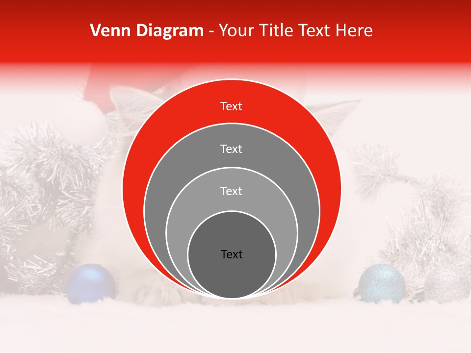 Red Tinsel Pussy PowerPoint Template