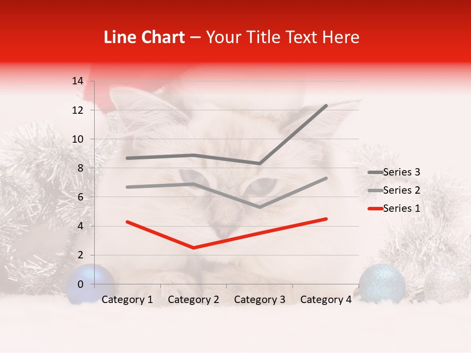 Red Tinsel Pussy PowerPoint Template