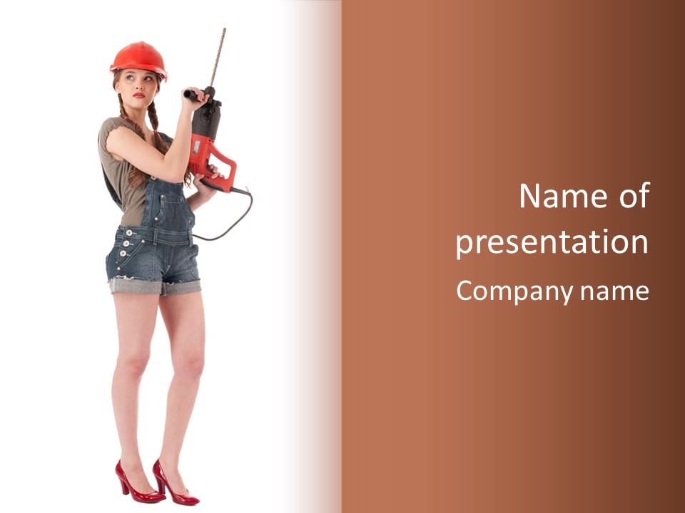 Helmet Model Long PowerPoint Template