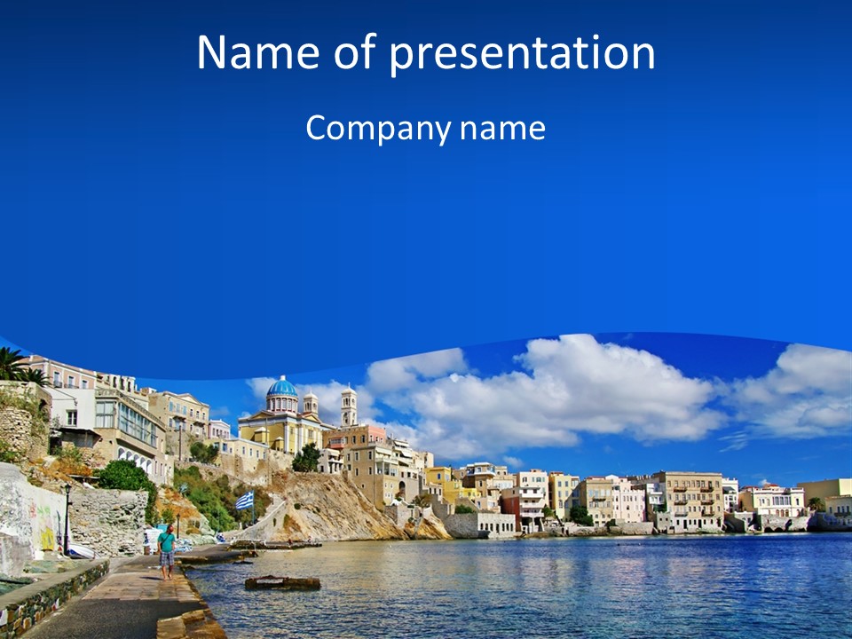 Flag People Vacations PowerPoint Template