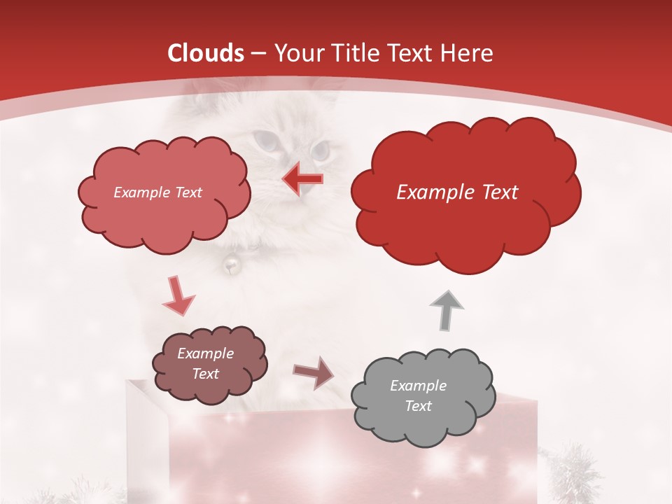 Fluffy Colour Snow PowerPoint Template