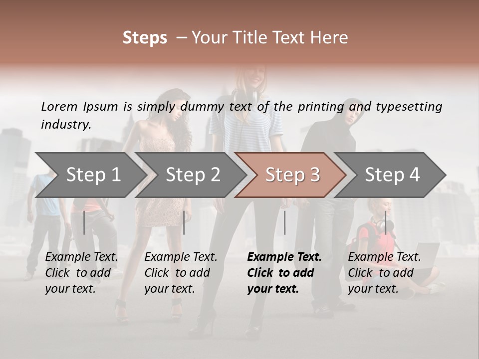 Laptop Skateboard Building PowerPoint Template