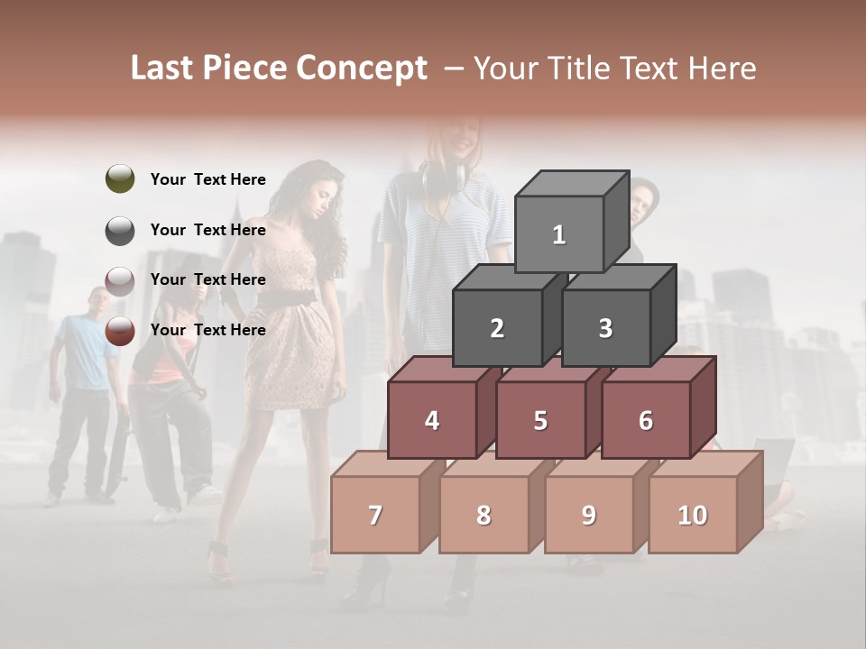 Laptop Skateboard Building PowerPoint Template