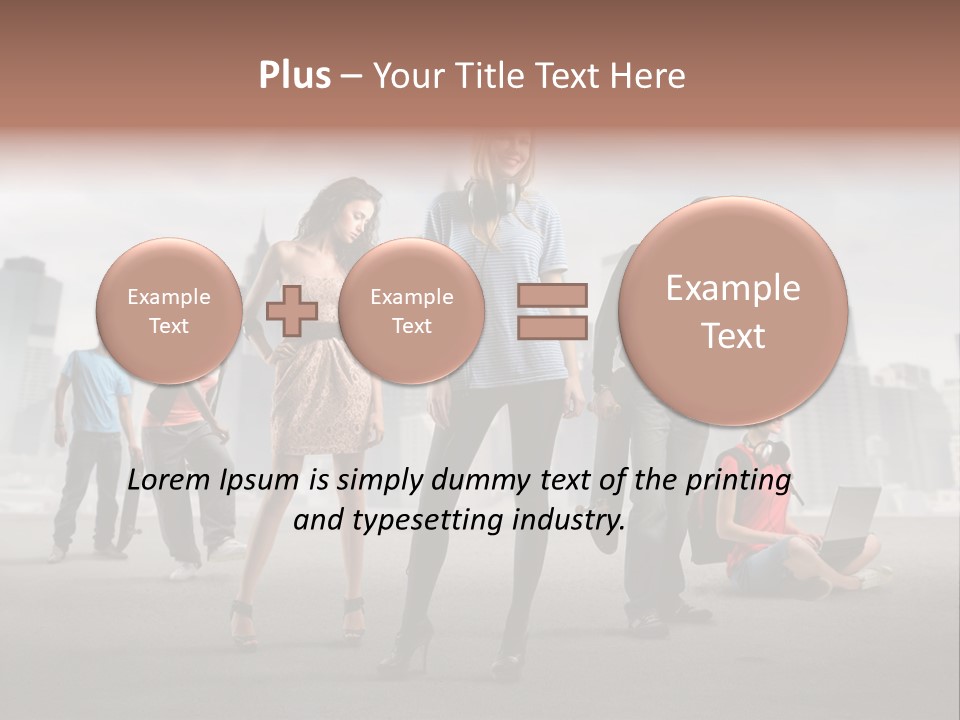Laptop Skateboard Building PowerPoint Template