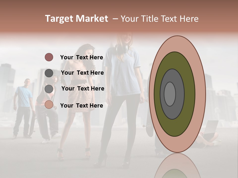 Laptop Skateboard Building PowerPoint Template