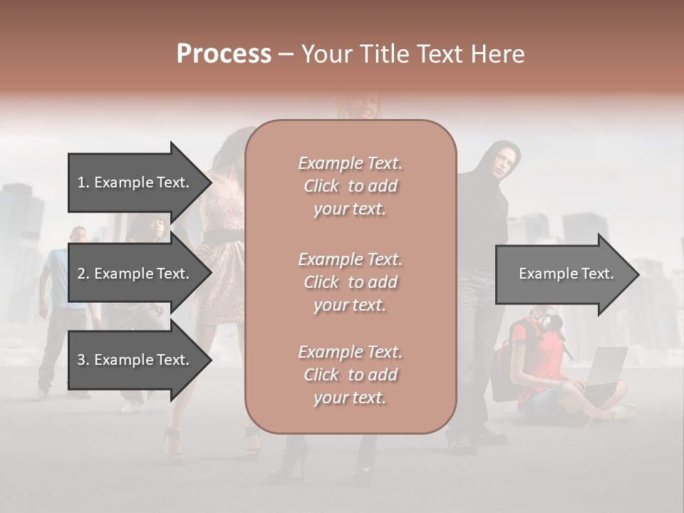 Laptop Skateboard Building PowerPoint Template