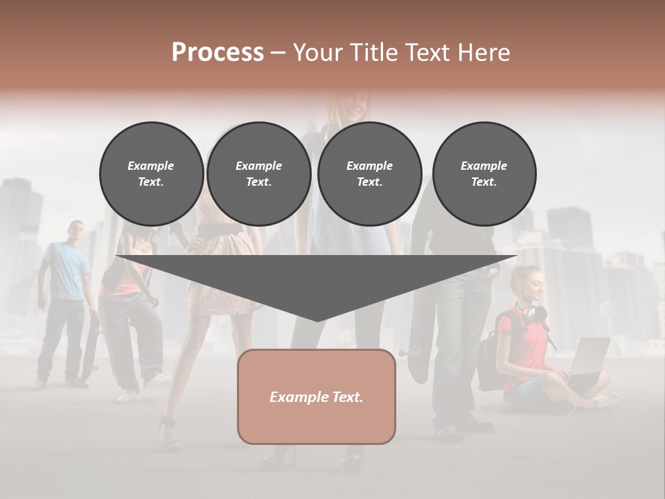 Laptop Skateboard Building PowerPoint Template