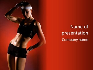 Tan Abdomen Black PowerPoint Template