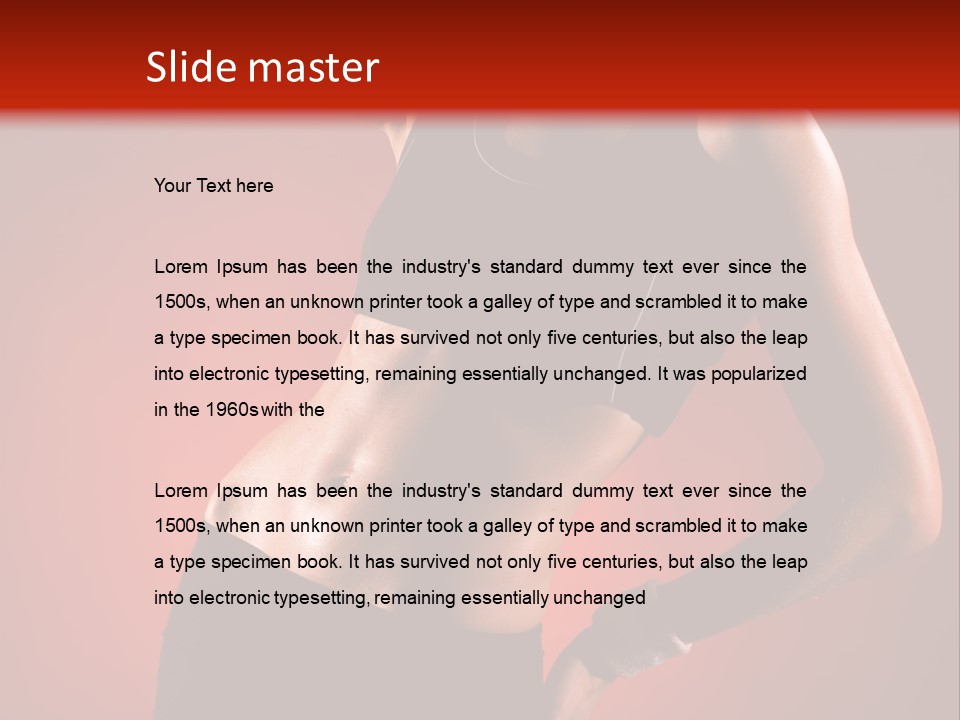 Tan Abdomen Black PowerPoint Template