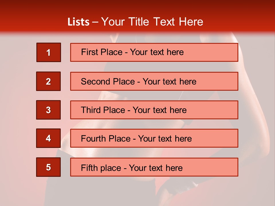 Tan Abdomen Black PowerPoint Template
