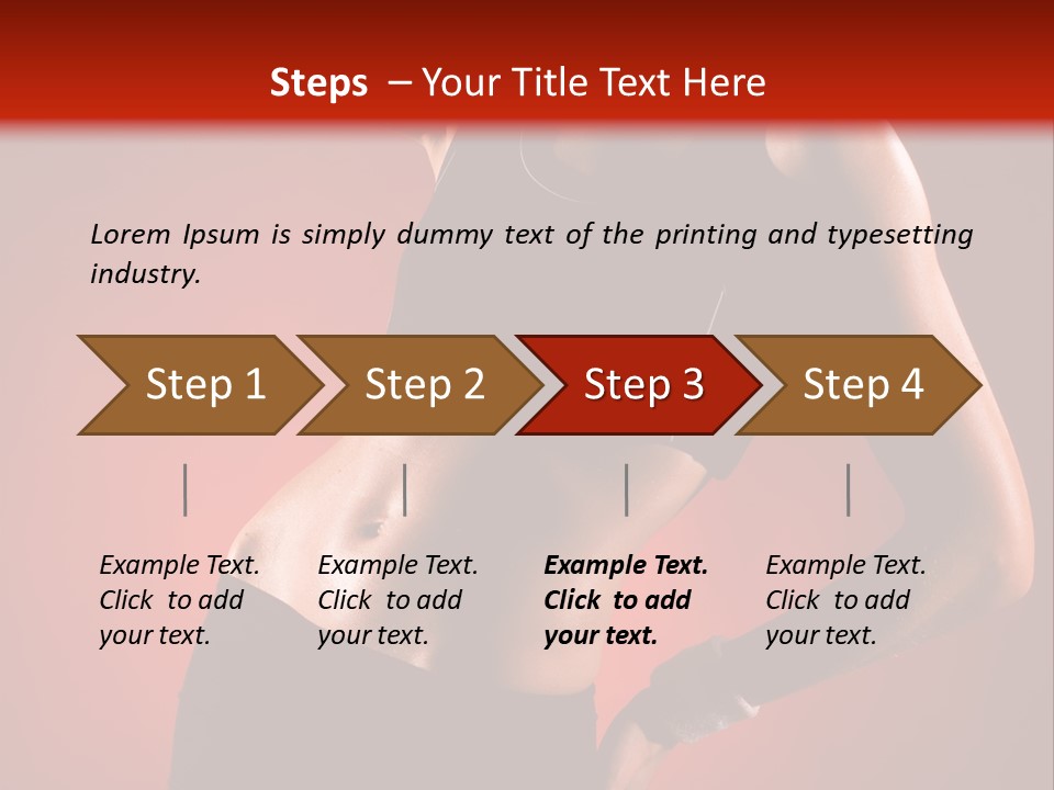 Tan Abdomen Black PowerPoint Template