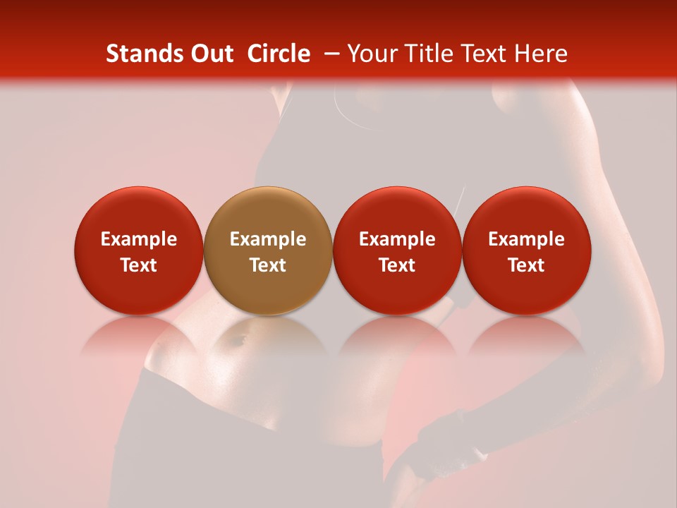 Tan Abdomen Black PowerPoint Template